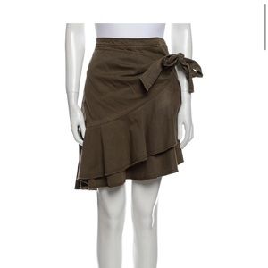 Cinq A Sept canvas skirt with faux wrap